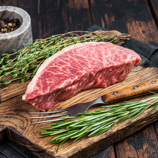 Australian Wagyu Sirloin Fat On Steak Picanha BMS 8-9